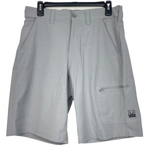 NEW Huk NXTLVL 10.5" Short Mens M Iron Grey Cargo Performance Fishing Outdoors